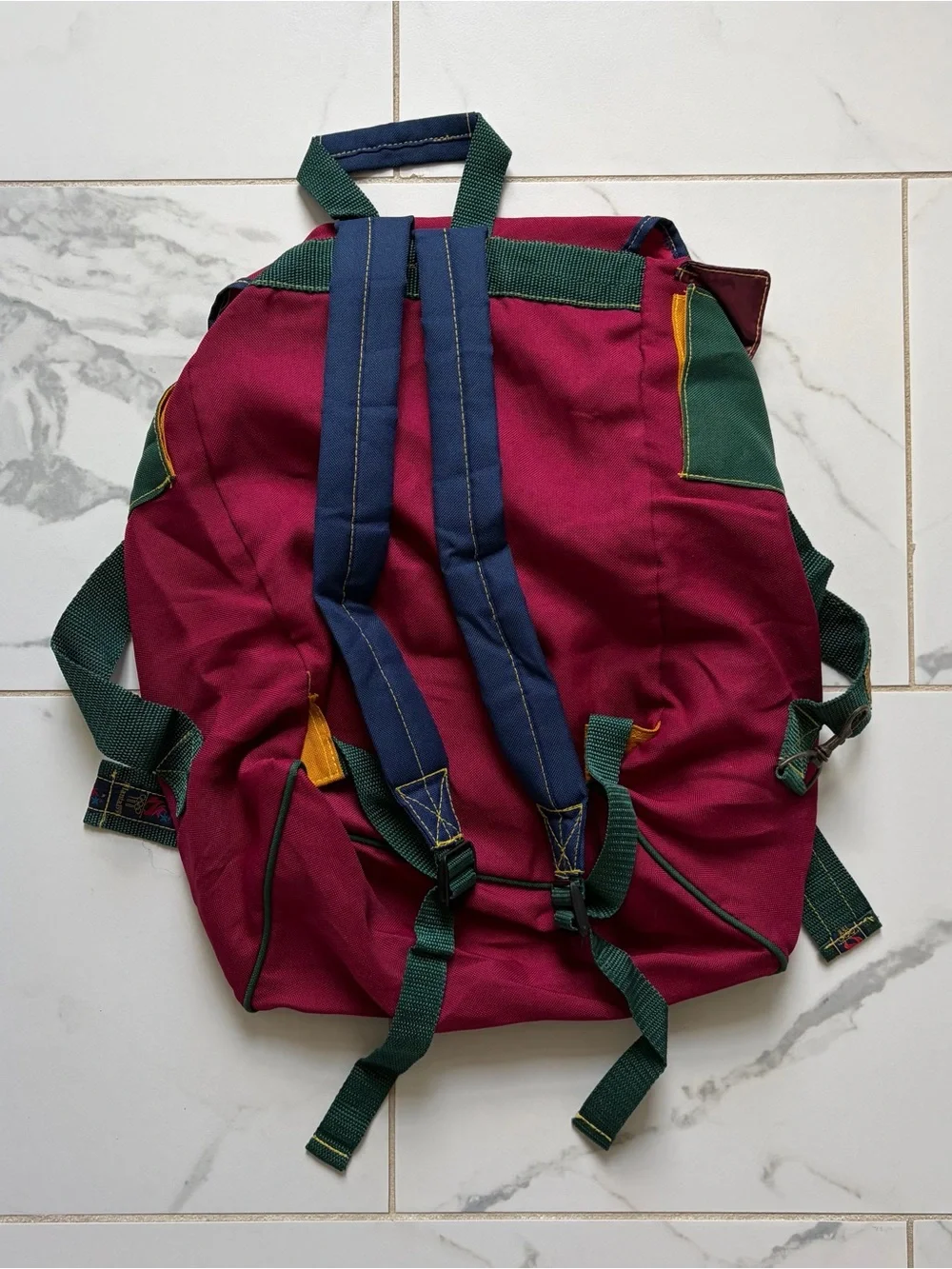 Vintage 1996 Olympics Atlanta Multicolor Bookbag Backpack Red Green Blue 90s